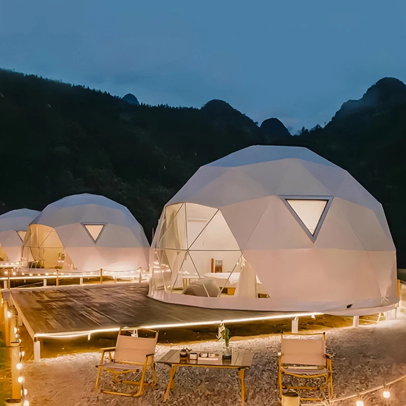 Outdoor Camping Dome - プレミアムジオデシックグランピングドームテント - オールシーズン対応ドームハウス＆高級屋外宿泊施設プロジェクト向けプロ仕様キャンプテント