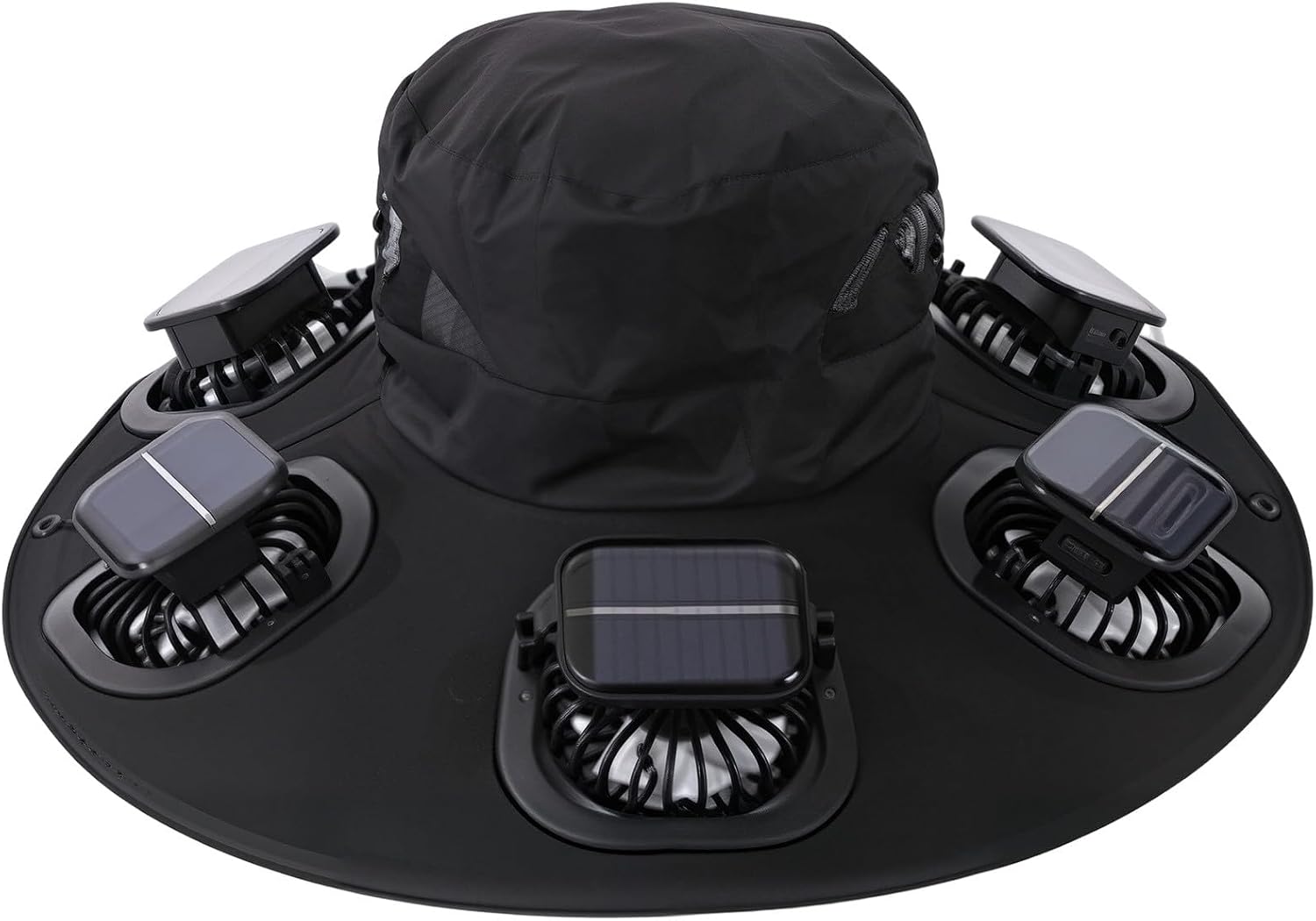 Outdoor Camping Fan - ホット6ファンソーラーファンハット通気性UVカットワイドブリムサンキャップサマーファンバイザーキャップ男性用アウトドアハイキングキャンプ釣り用