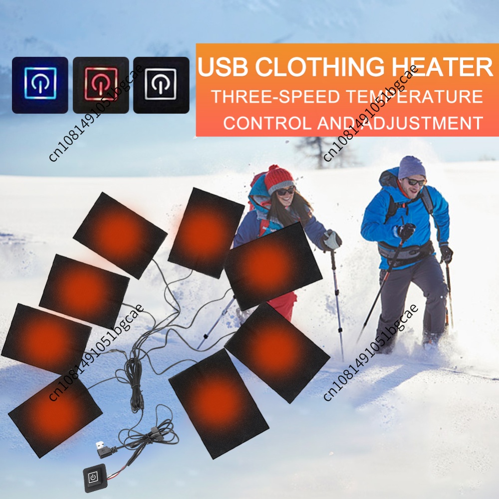 Outdoor Camping Jacket - USB 加熱パッド電気布ヒーター 3 レベルジャケットヒーターパッド防水屋外冬キャンプハイキングスキーサイクリング用