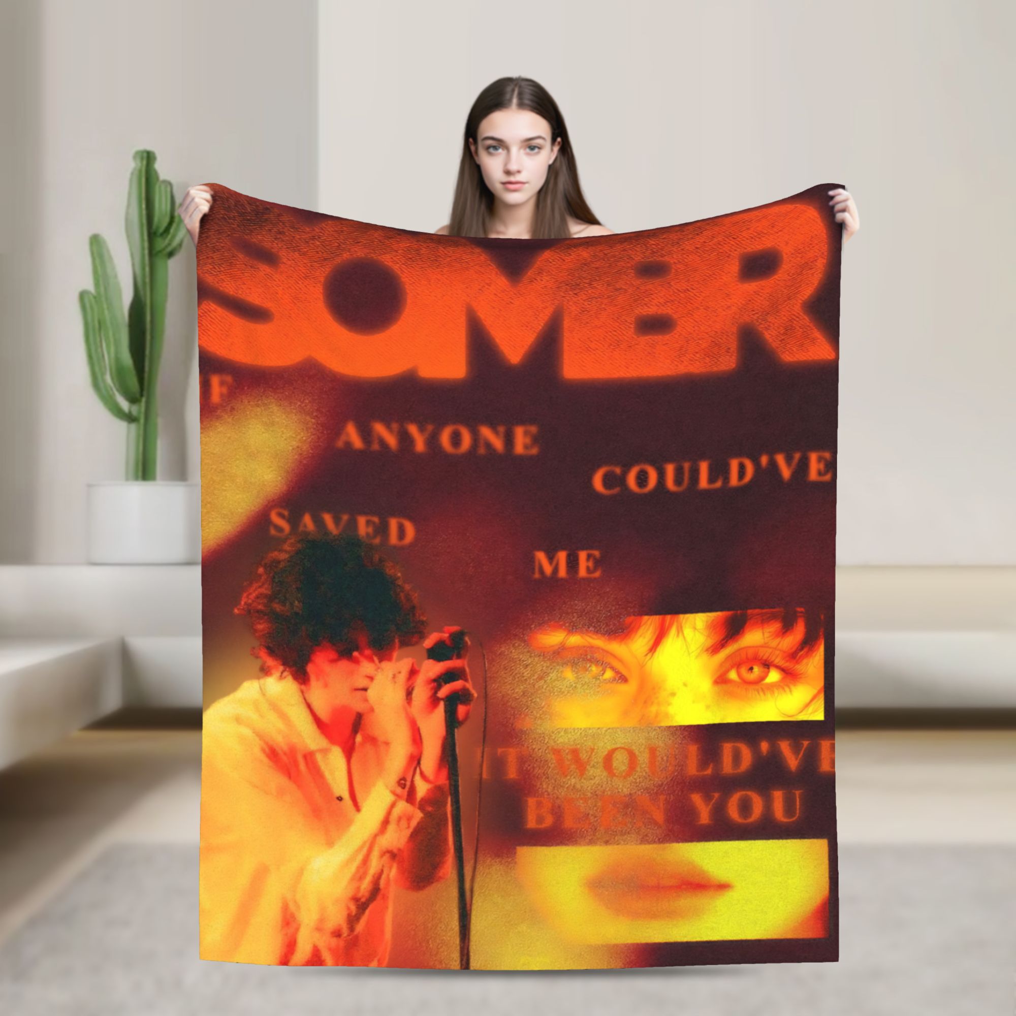 Outdoor Camping Ideas For Adults - Sombr 音楽ブランケット キャンプフランネルスローブランケット 屋外用 暖かくて柔らかい カスタマイズされた高品質のベッドカバー