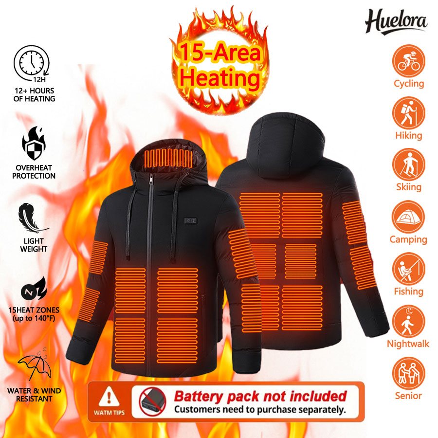 Outdoor Camping Jacket - Huelora 11 エリア加熱ジャケット メンズ アウトドア加熱作業用ジャケット キャンプ