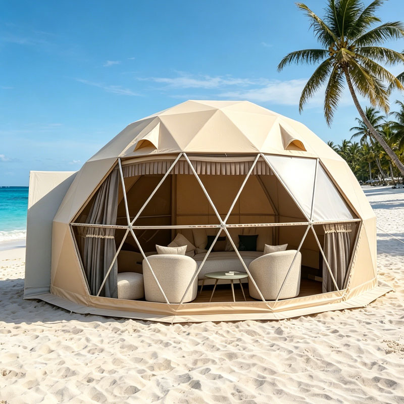 豪華グランピングドームハウス、断熱カバー付きジオデシックテン - Outdoor Camping Dome のレビューと価格