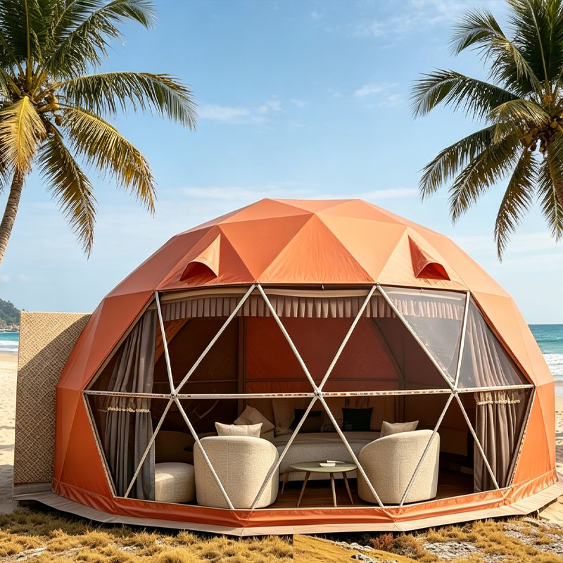 豪華グランピングドームハウス、断熱カバー付きジオデシックテン - Outdoor Camping Dome のレビューと価格