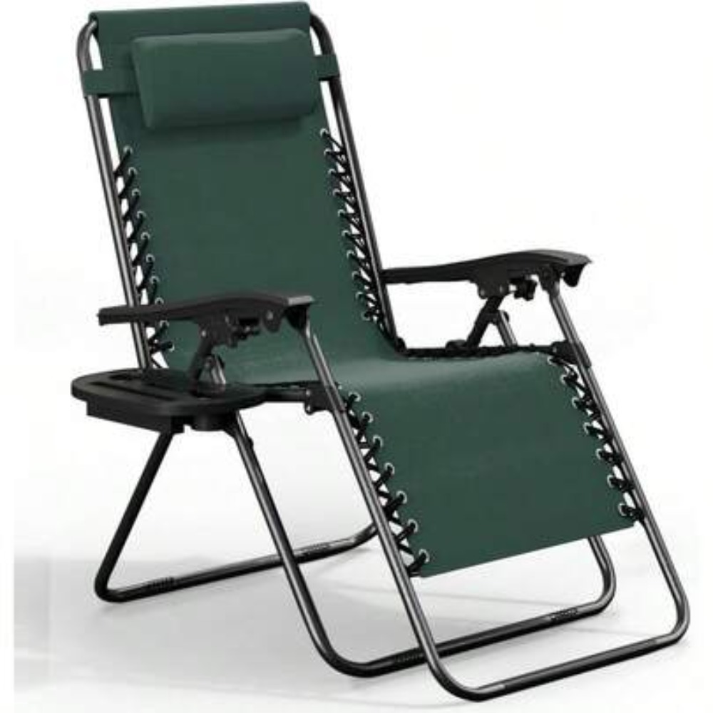 調節可能な折りたたみ式アウトドアラウンジチェア、枕とカップホ - Outdoor Camping Decke のレビューと価格