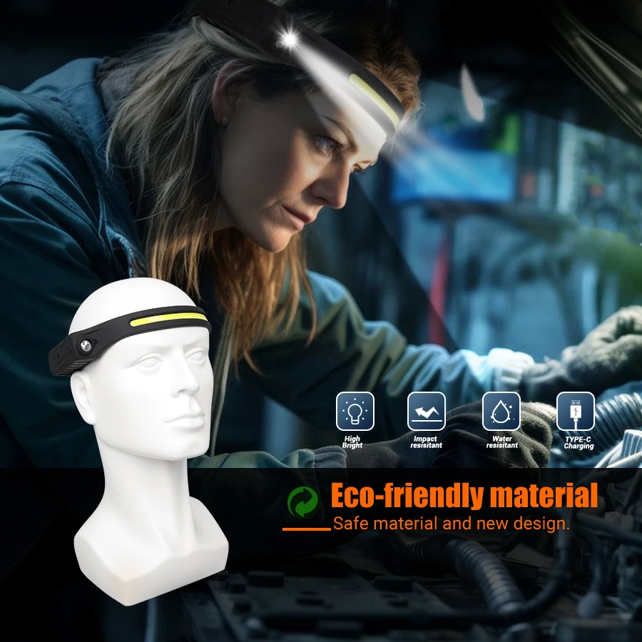 充電式ヘッドランプ 350 ルーメン モーションセンサー L - Outdoor Camping And Fishing のレビューと価格