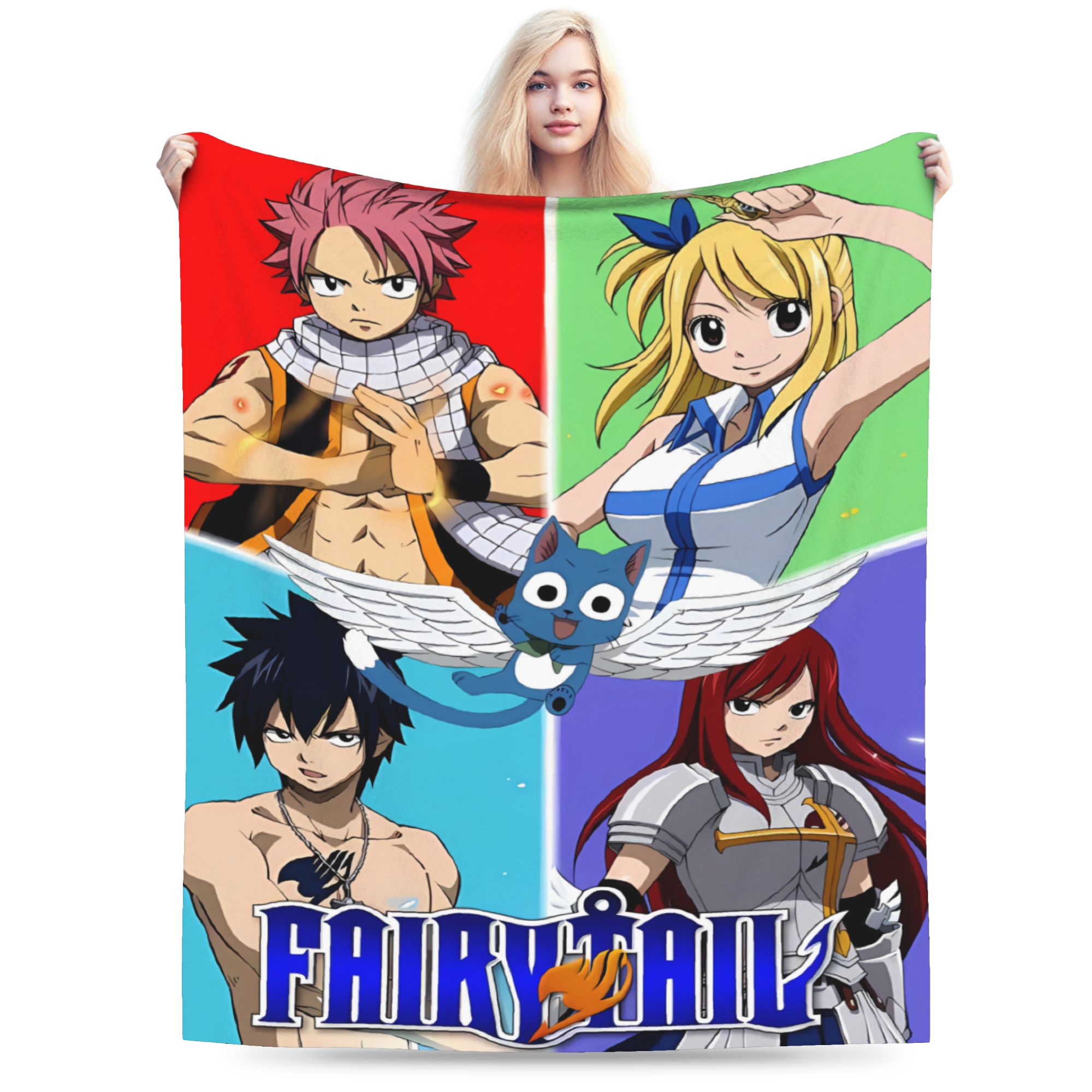 カラフルなフェアリーテイル漫画コラージュブランケット キャン - Outdoor Camping Ideas For Adults のレビューと価格