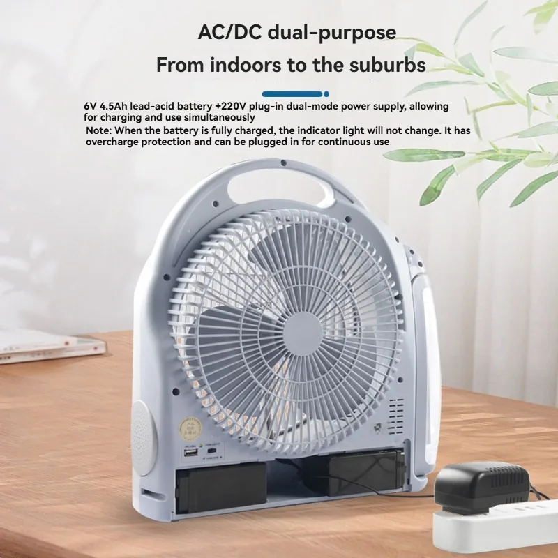 ポータブル10インチ省エネ電動ファンオフィスデスクUSBテー - Outdoor Camping Fan のレビューと価格