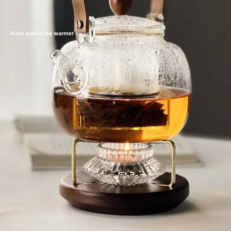ブラックウォールナットキャンドルティーウォーマー、ホームオフ - Outdoor Camping Kettle のレビューと価格