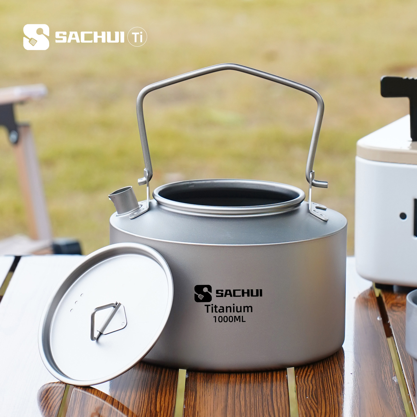 1000 ミリリットル純チタンケトル屋外超軽量茶コーヒーポッ - Outdoor Camping Kettle のレビューと価格