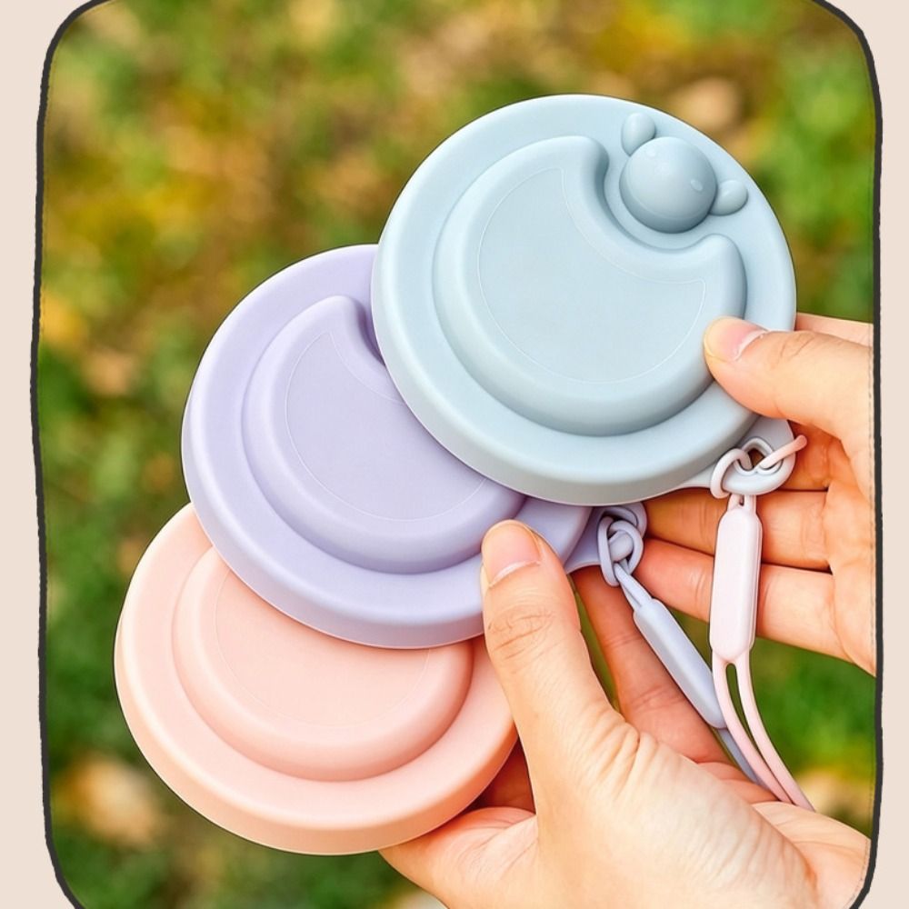 シリコン製折りたたみ式ウォーターカップ、携帯用漫画風クマの蓋 - Collapsible Water Bottle のレビューと価格