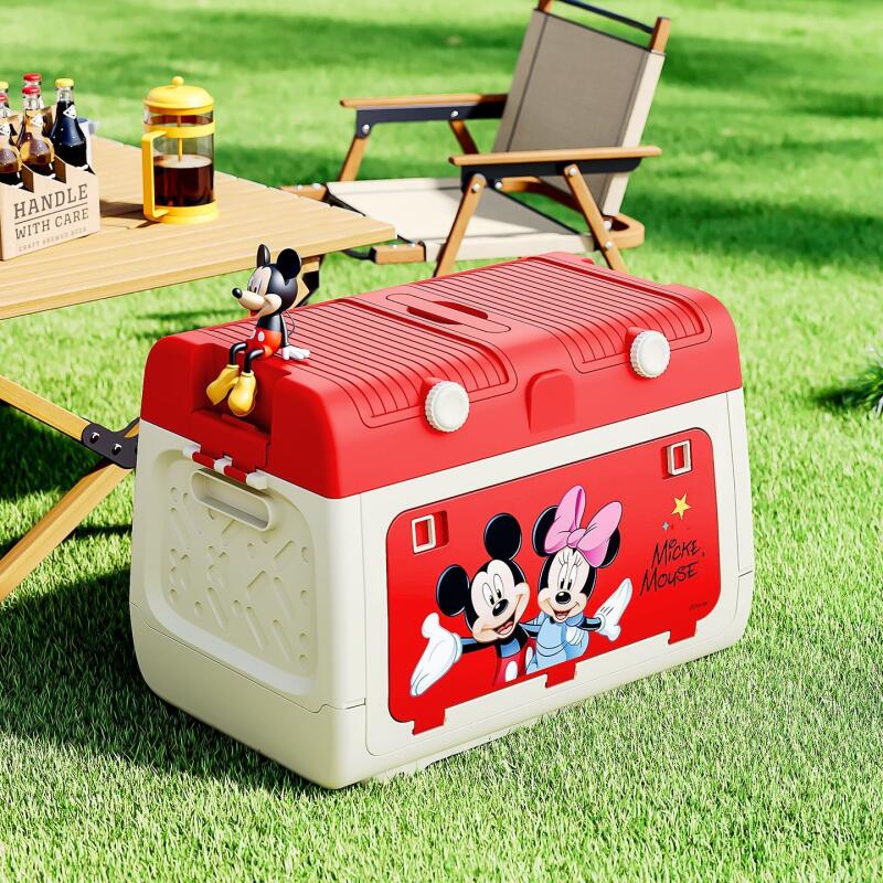 ディズニー正規認定アウトドアキャンプ収納ボックス ミッキーと - Outdoor Camping Fire のレビューと価格