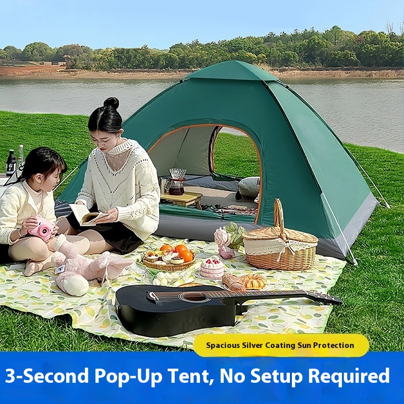 全自動の屋外テントは折りたたんで保管でき、日焼け止めや蚊よけ - Outdoor Camping Equipment Stores のレビューと価格