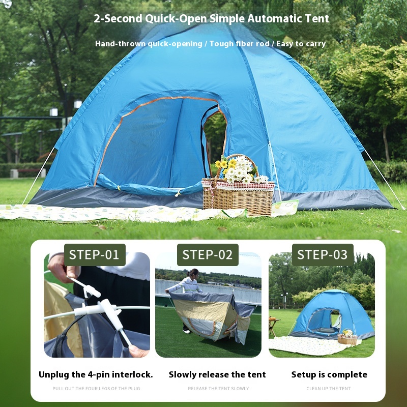 全自動の屋外テントは折りたたんで保管でき、日焼け止めや蚊よけ - Outdoor Camping Equipment Stores のレビューと価格
