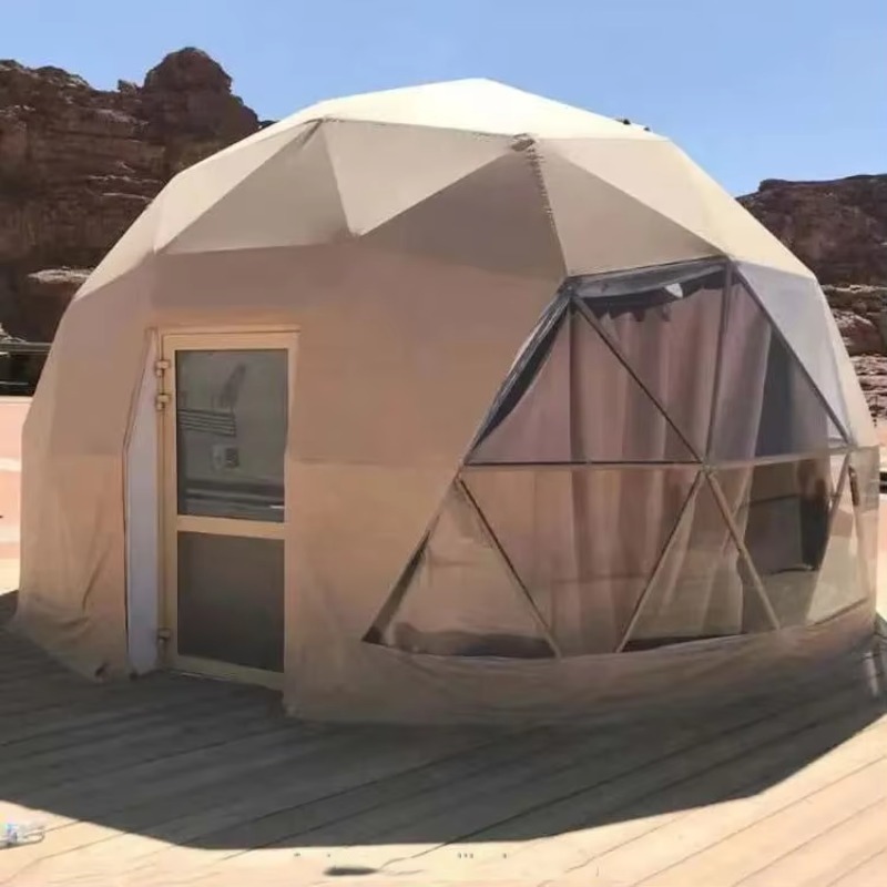屋外ガーデンキャビンドームハウスキャンピングジオデシックドー - Outdoor Camping Dome のレビューと価格