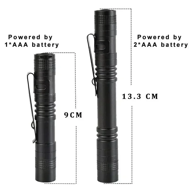 ペンクリップ付きポータブルミニLEDペン懐中電灯、ハンドヘル - Battery Outdoor Camping のレビューと価格