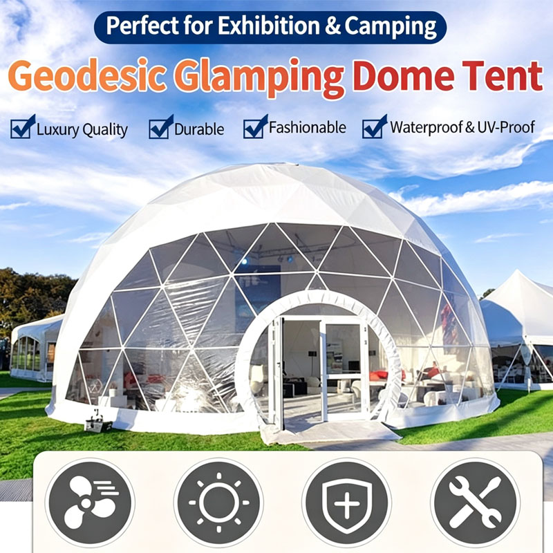 プレハブグランピングハウス ジオデシックドームテント 高級屋 - Outdoor Camping Dome のレビューと価格