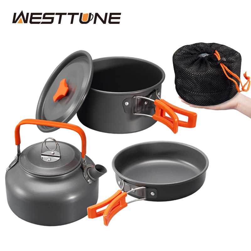 WESTTUNE キャンプ調理器具キット アルミ アウトドア - Outdoor Camping Cooking Set のレビューと価格