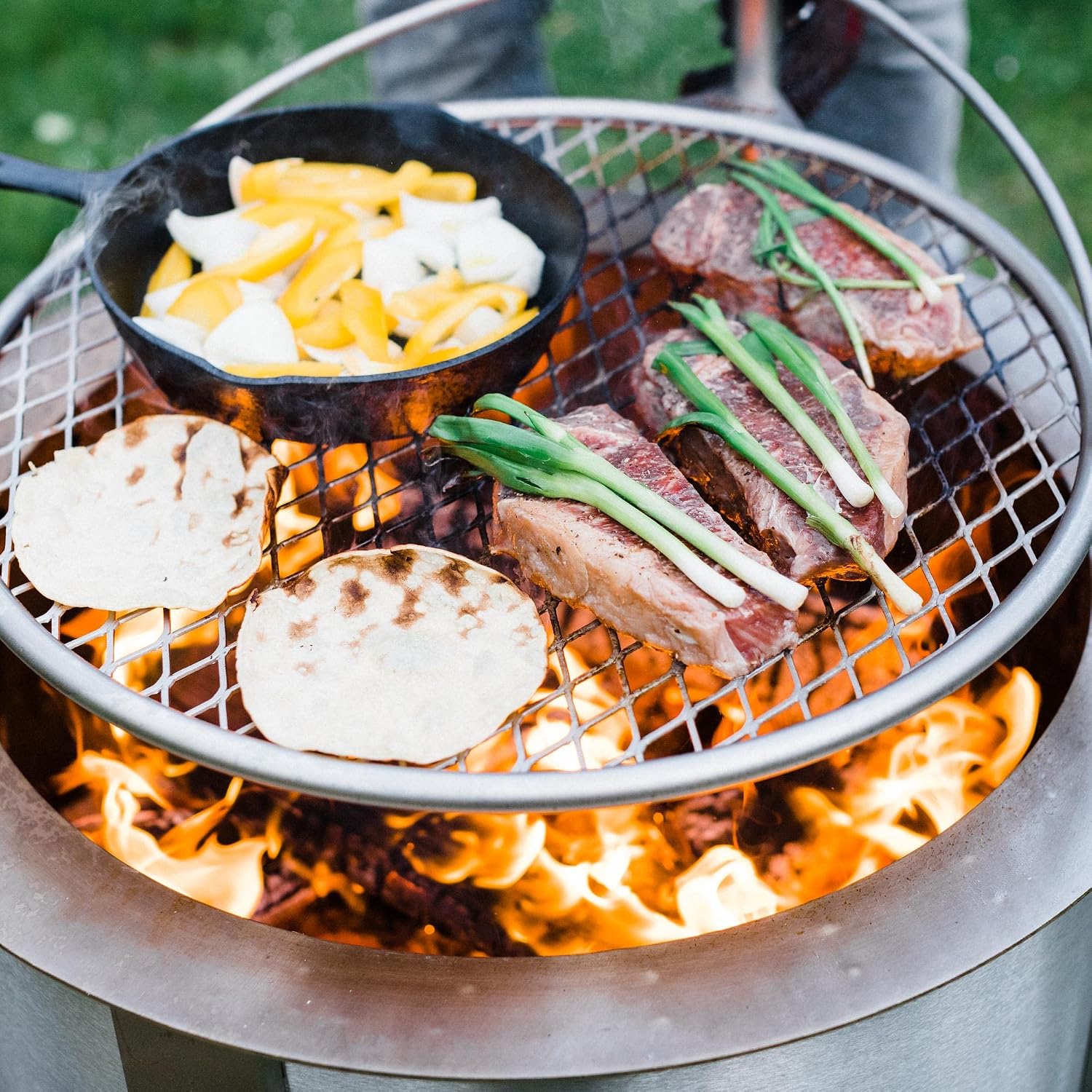 24インチ ステンレス製キャンプファイヤー調理用焼き網、耐久 - Outdoor Camping Fire のレビューと価格