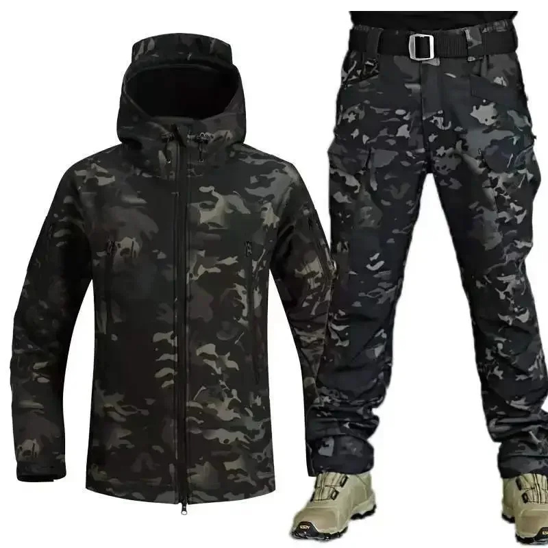 メンズ秋冬ジャケット、戦術的な防水アウトドアフィッシングハイ - Outdoor Camping Jacket のレビューと価格