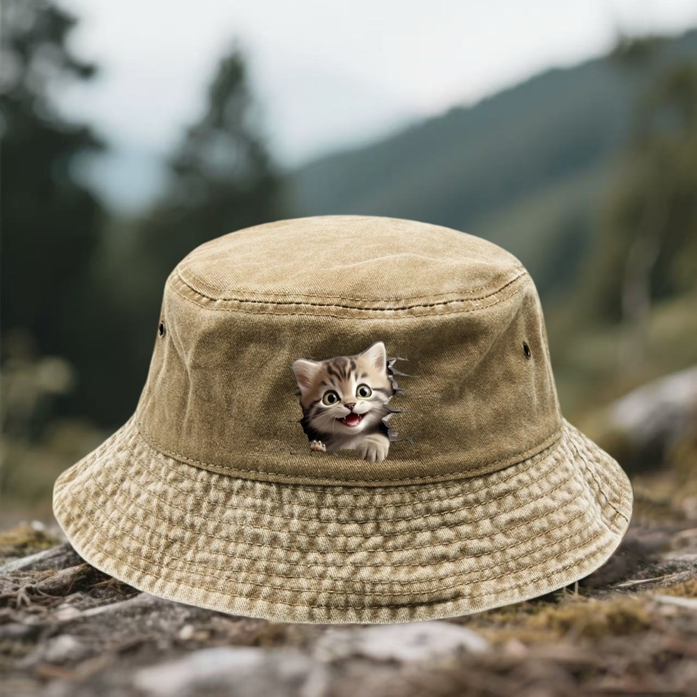 調節可能なアウトドアアクティビティ用帽子、3D猫柄、キャンプ - Outdoor Camping Activities For Adults のレビューと価格