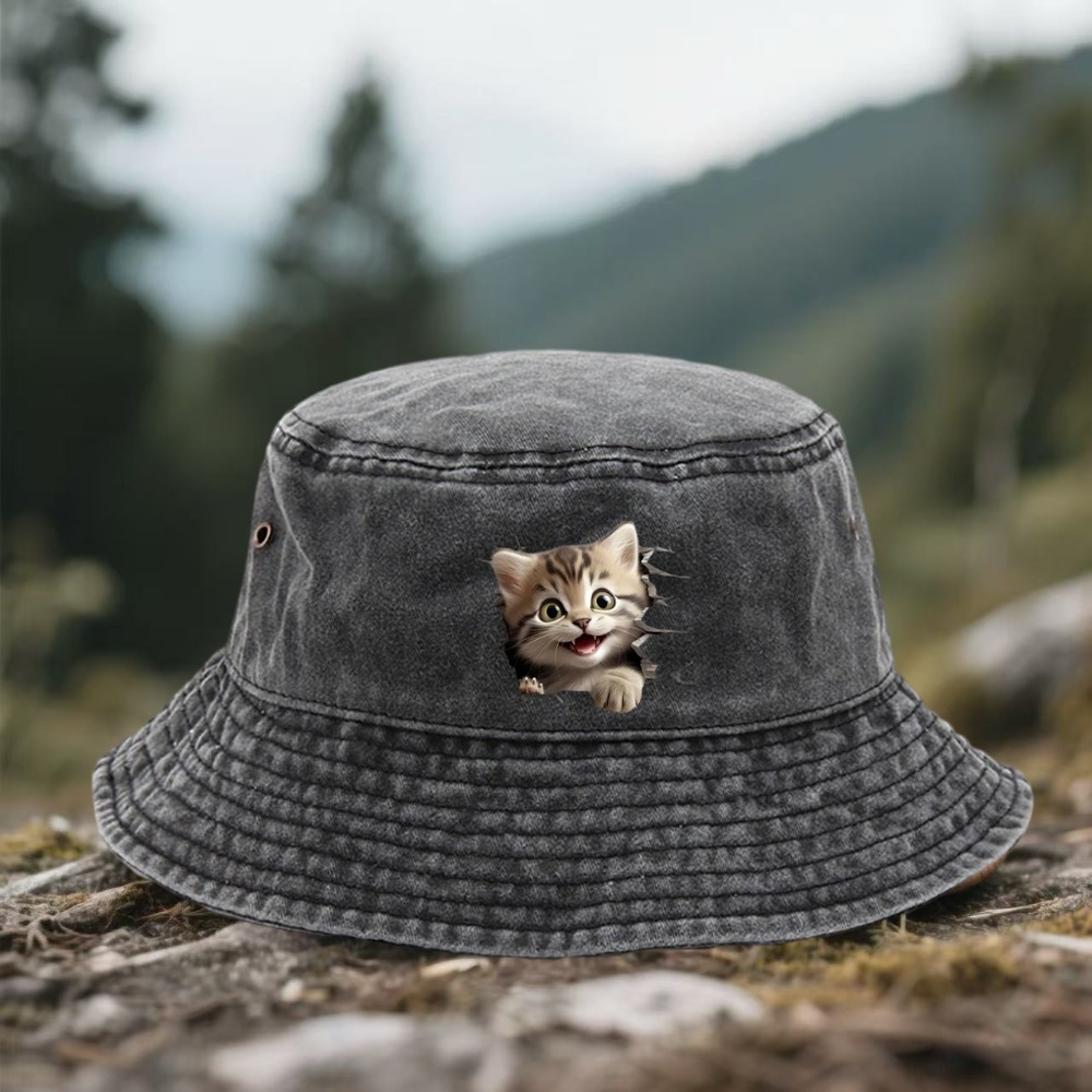 調節可能なアウトドアアクティビティ用帽子、3D猫柄、キャンプ - Outdoor Camping Activities For Adults のレビューと価格