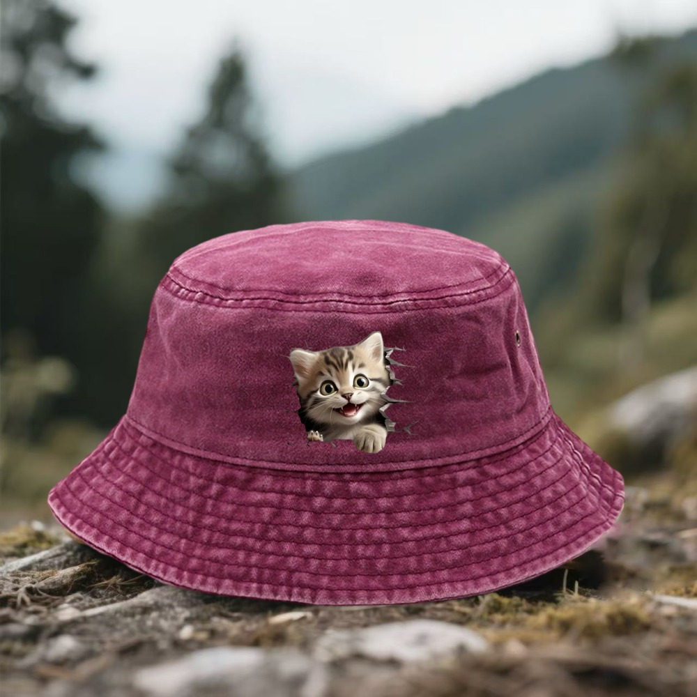 調節可能なアウトドアアクティビティ用帽子、3D猫柄、キャンプ - Outdoor Camping Activities For Adults のレビューと価格