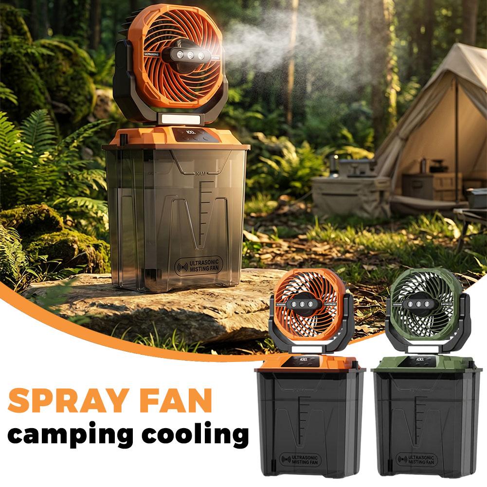 新型屋外ミストファン キャンプ用冷却ポータブルファン テント - Outdoor Camping Fan のレビューと価格
