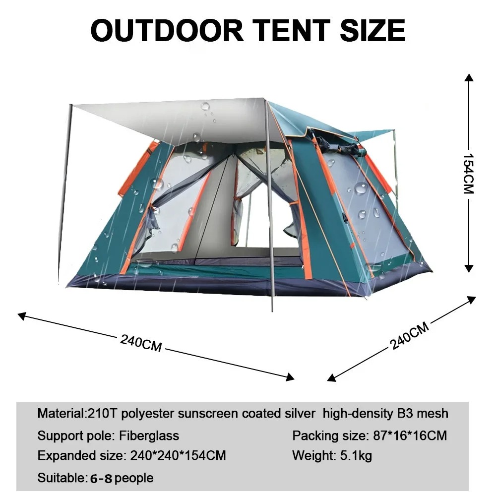 Goture 防水自動テント 6-7 人二層キャンプテント屋 - Outdoor Camping Dome のレビューと価格