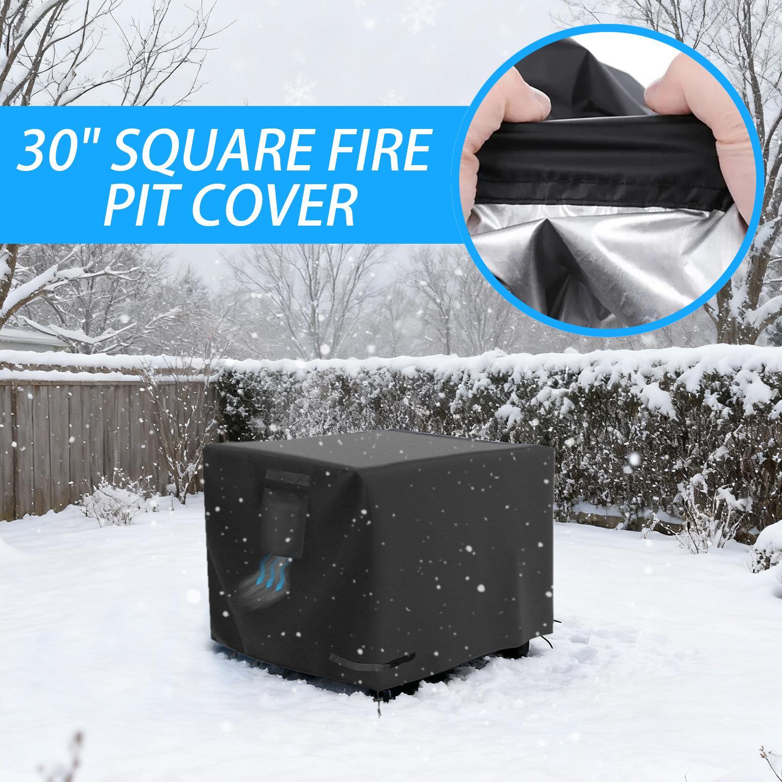 ファイヤーピットカバー スクエア 30インチ 防水シールド  - Outdoor Camping Fire のレビューと価格