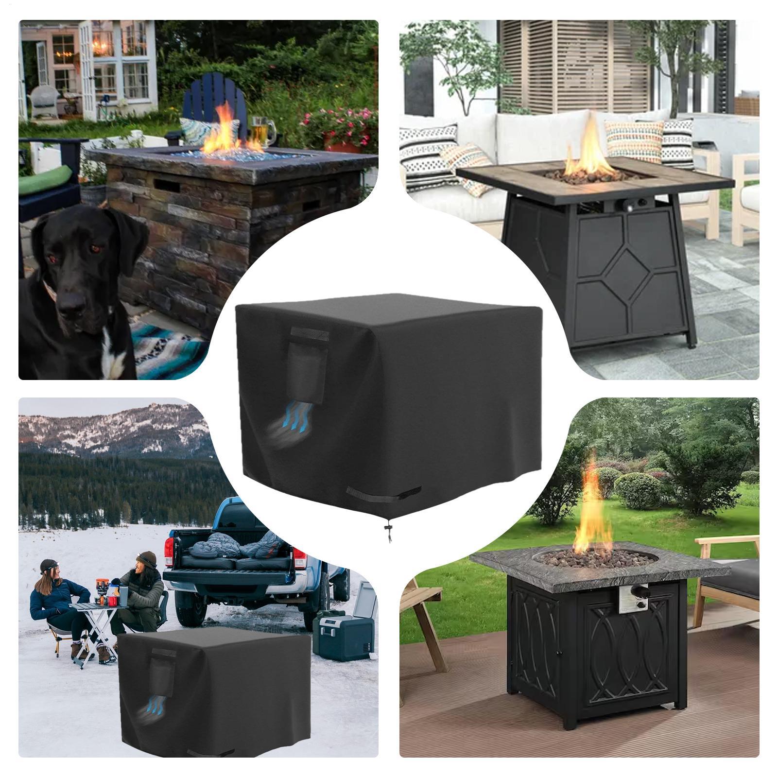 ファイヤーピットカバー スクエア 30インチ 防水シールド  - Outdoor Camping Fire のレビューと価格