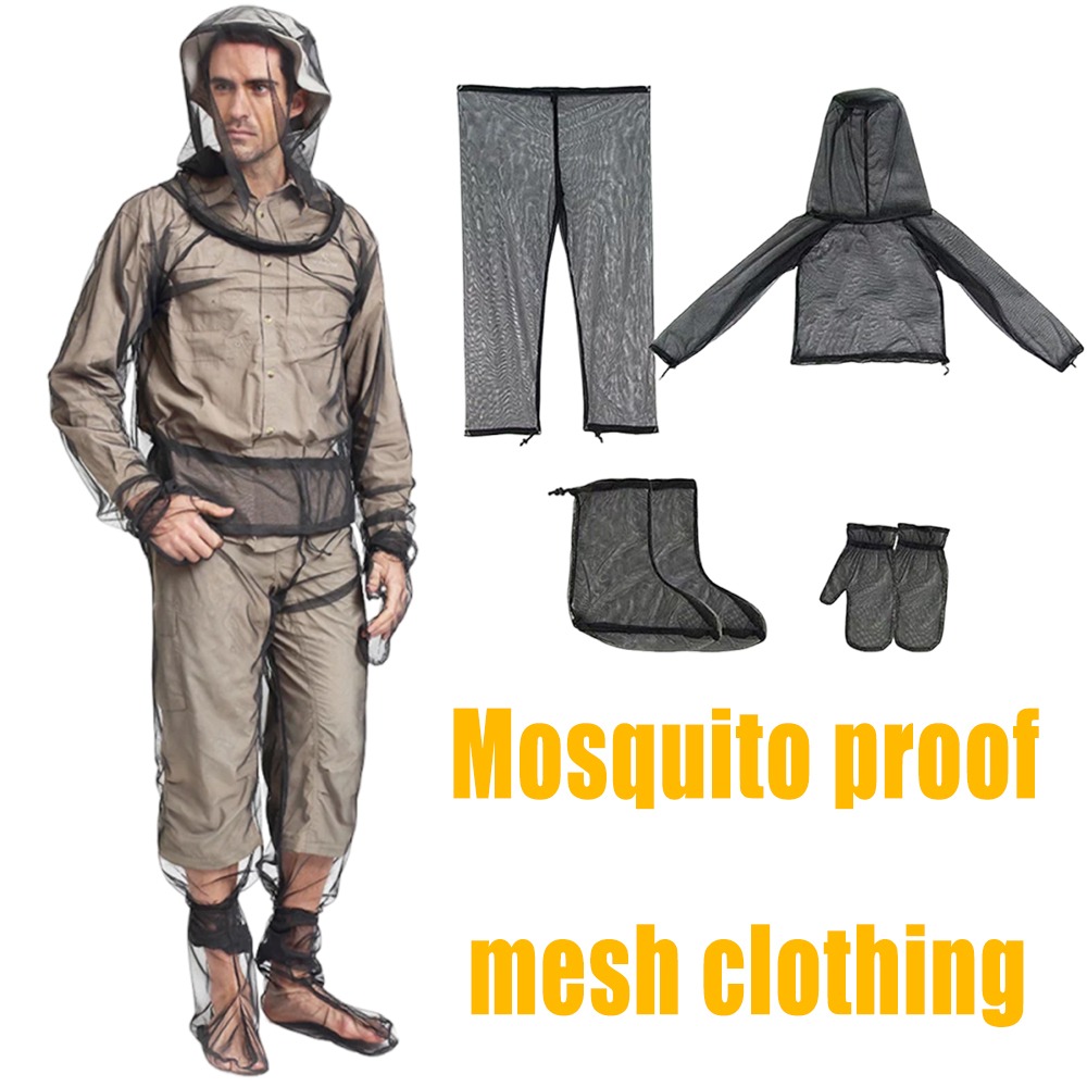 屋外蚊よけスーツ防虫メッシュフード付きジャケット釣りキャンプ - Outdoor Camping Jacket のレビューと価格