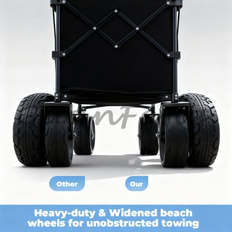 多用途折りたたみ式ステーションワゴン、伸縮式ハンドル付き、ビ - Outdoor Camping Vehicle Wagon のレビューと価格