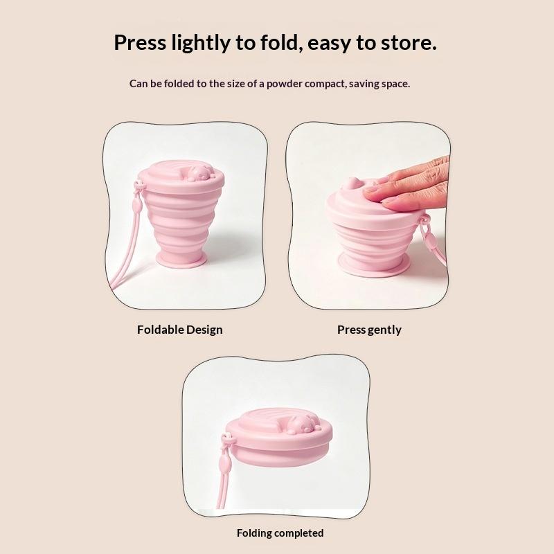 シリコン製、折りたたみ式、伸縮式、かわいらしいデザインの水筒 - Collapsible Water Bottle のレビューと価格