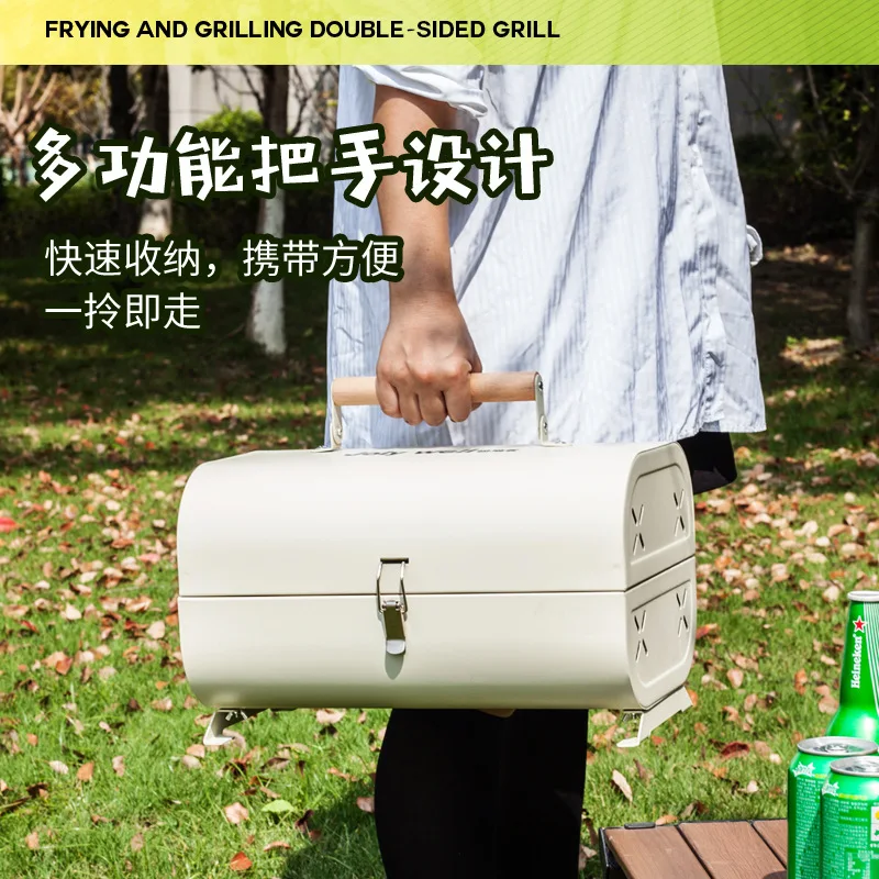 バーベキューオーブン家庭用グリルポータブル屋外キャンプ禁煙グ - Outdoor Camping Cooking Set のレビューと価格