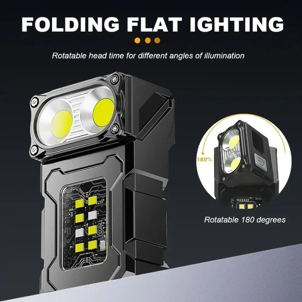 充電式ミニLED懐中電灯、マグネットクリップ付き作業灯、キー - Outdoor Camping And Fishing のレビューと価格