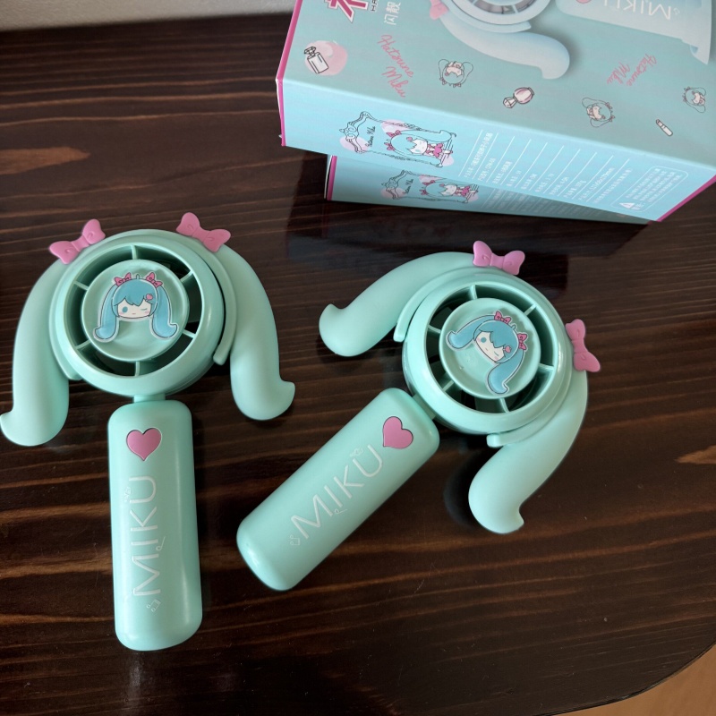 初音ミクミニハンドヘルドファン冷却ファン家庭用オフィス旅行ア - Outdoor Camping Fire のレビューと価格