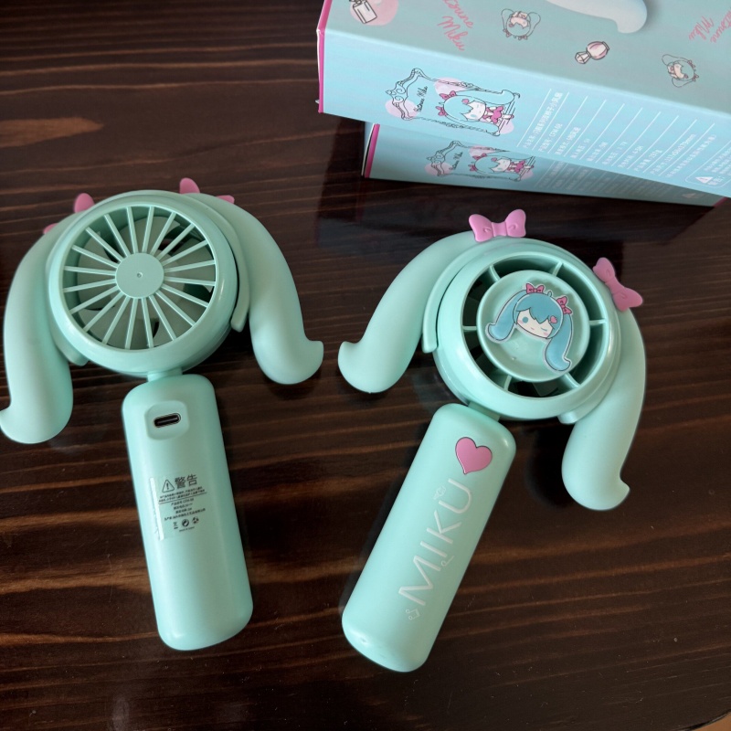 初音ミクミニハンドヘルドファン冷却ファン家庭用オフィス旅行ア - Outdoor Camping Fire のレビューと価格