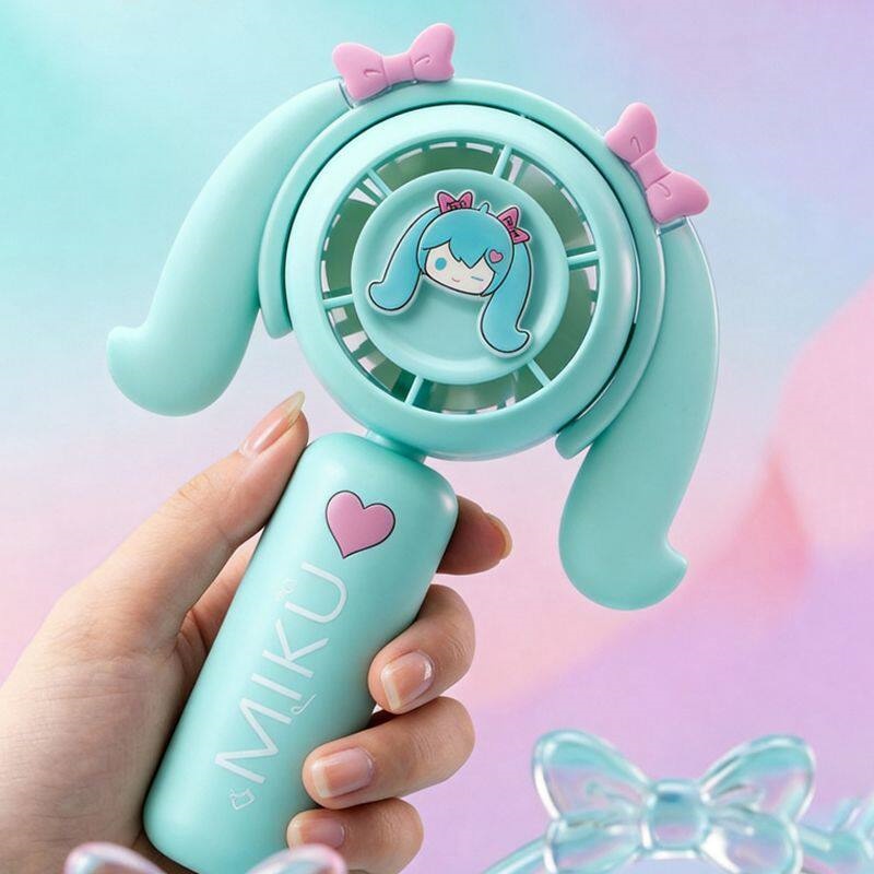 初音ミクミニハンドヘルドファン冷却ファン家庭用オフィス旅行ア - Outdoor Camping Fire のレビューと価格