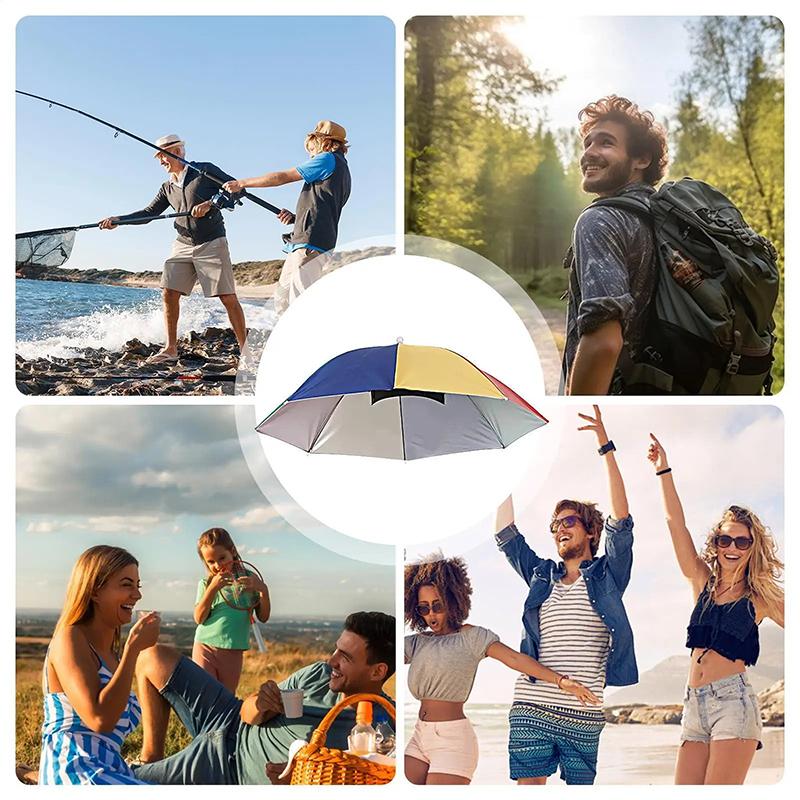 折りたたみ式ヘッドウェア傘帽子防水抗紫外線日雨キャップ釣りキ - Outdoor Camping Activities For Adults のレビューと価格