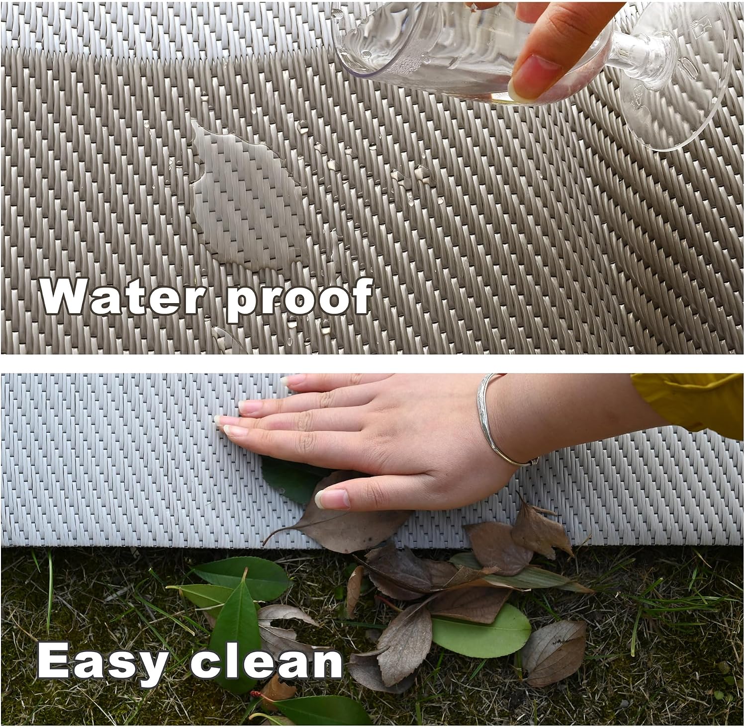 屋外用ラグ 9x12フィート 防水 パティオクリアランス用  - Outdoor Camping Rugs 9X12 のレビューと価格