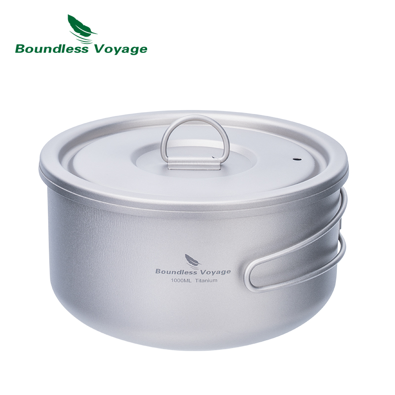 ふた付きのキャンプ用チタンポット,超軽量,屋外料理,単層,弁 - Outdoor Camping Cooking Set のレビューと価格