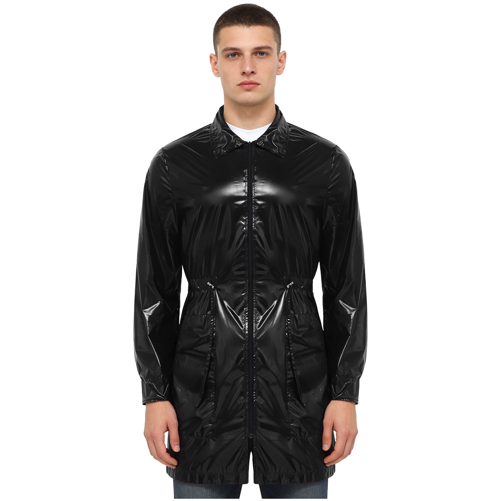 男性防水ワークジャケット防風レインコート長袖フロントジップア - Outdoor Camping Jacket のレビューと価格
