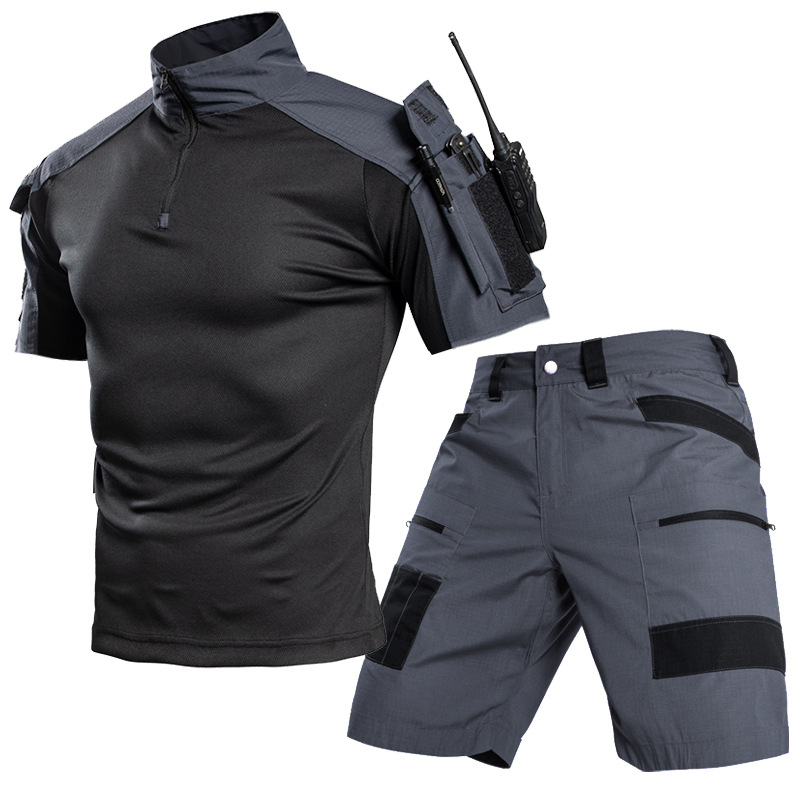 メンズアウトドアクイックドライタクティカルTシャツセット ハ - Outdoor Camping And Fishing のレビューと価格